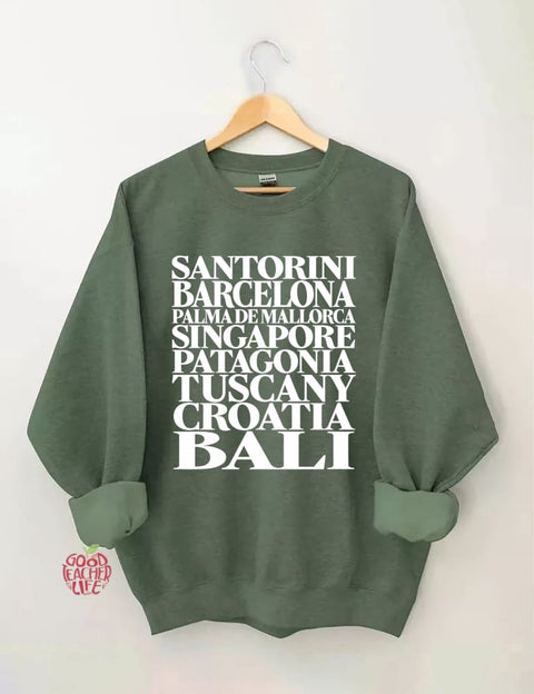 Travel Cities Vacation Sweatshirt