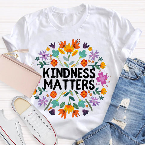 Be Kind Boho Floral Kindness Matters T-Shirt