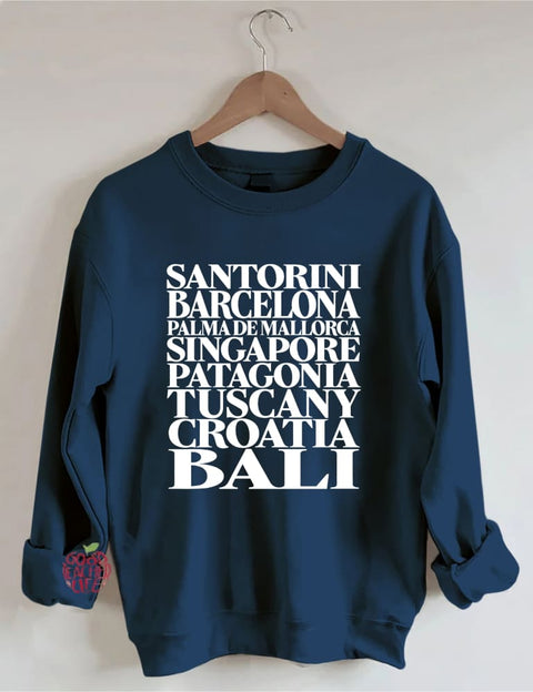 Travel Cities Vacation Sweatshirt