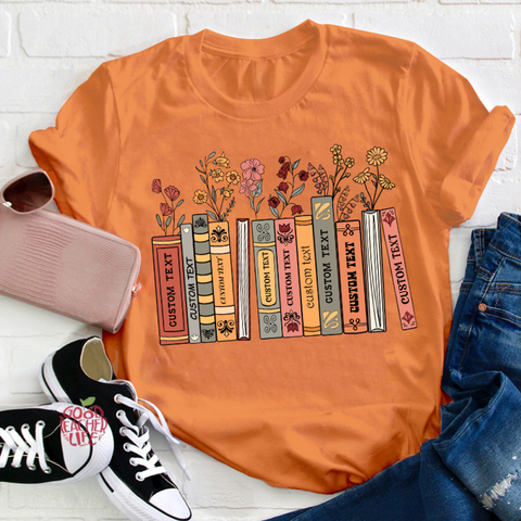 Personalized Favorite Books Teacher T-Shirt