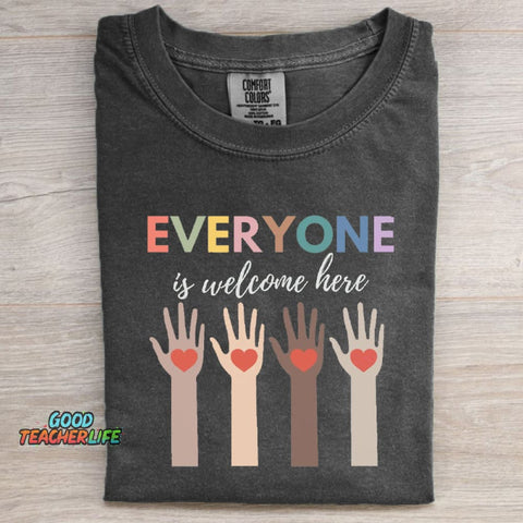 Everyone is Welcome Here Inclusion Equality Resist T-shirt