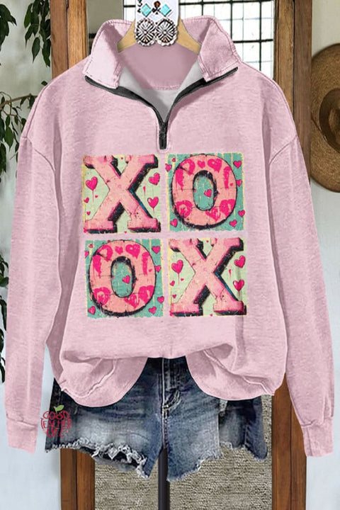 Classic Valentine's Day Graphic Print Sweatshirt