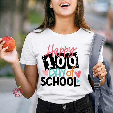 Happy 100th Day Of School Cards Teacher T-Shirt