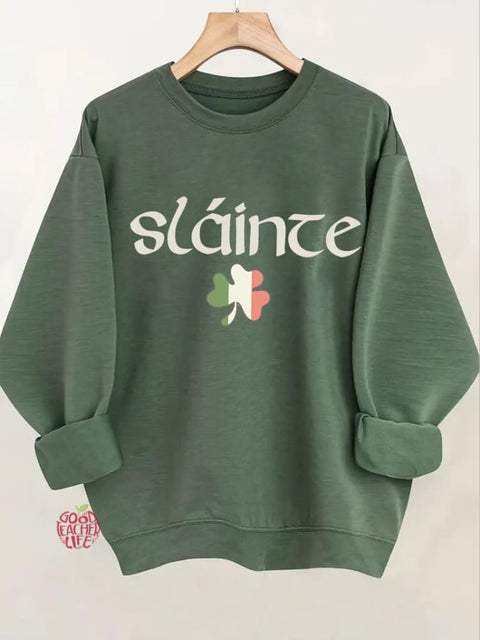 Women's St. Patrick's Day Slaince Print Sweatshirt