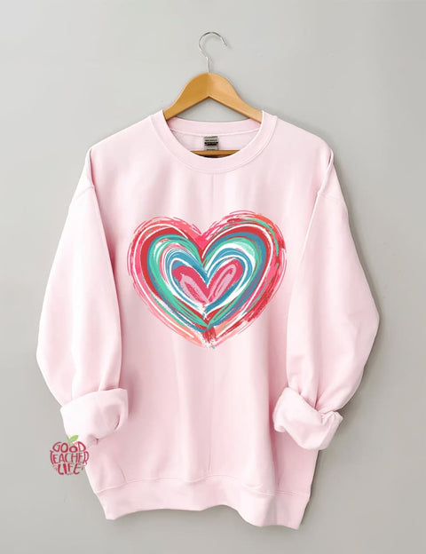 Valentines Day Heart Sweatshirt