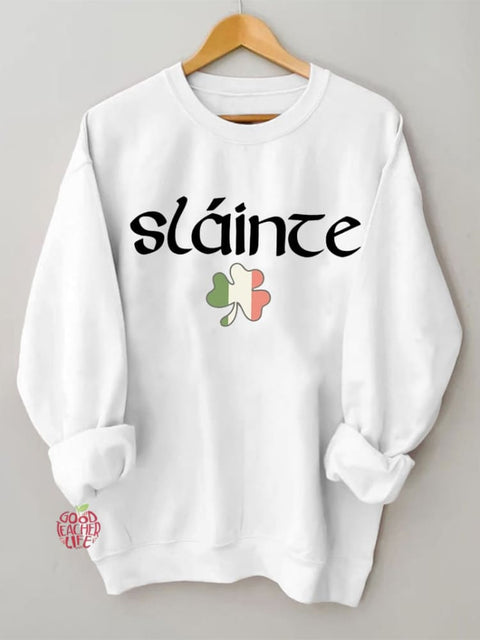 Women's St. Patrick's Day Slaince Print Sweatshirt