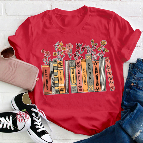 Personalized Favorite Books Teacher T-Shirt