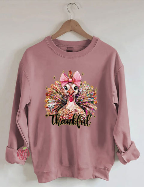 Colorful Glitter Turkey Sweatshirt