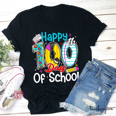 Happy 100th Day Of School Teacher T-Shirt