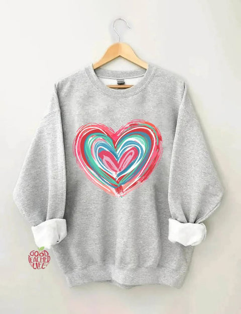 Valentines Day Heart Sweatshirt