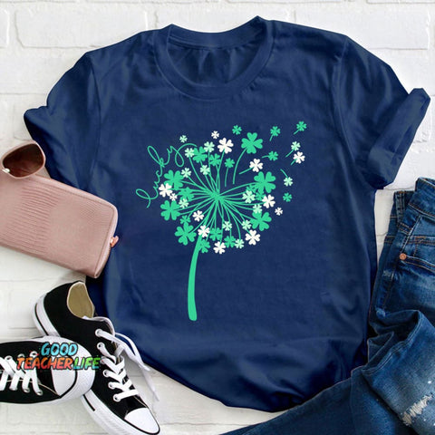 St Patricks Day Dandelion Teacher T-Shirt