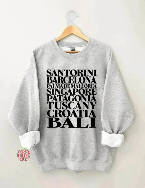 Travel Cities Vacation Sweatshirt