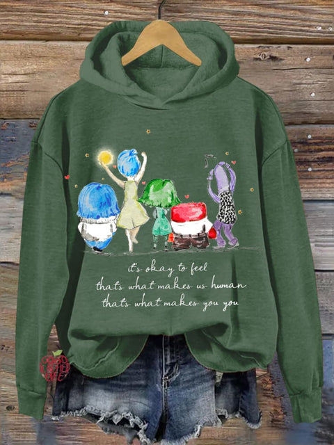 Mental Health Suicide Prevention Art  Print Casual Sweatshirt