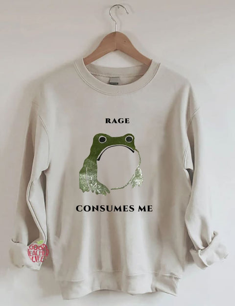 Rage Consumes Me Frog Sweatshirt