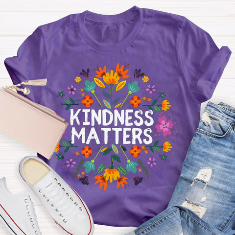 Be Kind Boho Floral Kindness Matters T-Shirt