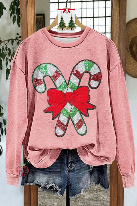 Christmas Candy Cane Sweatshirt