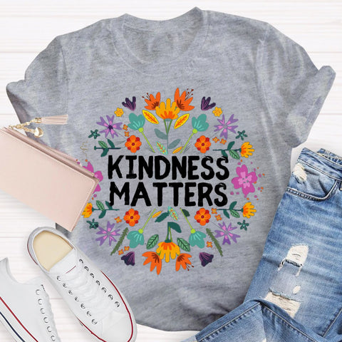 Be Kind Boho Floral Kindness Matters T-Shirt