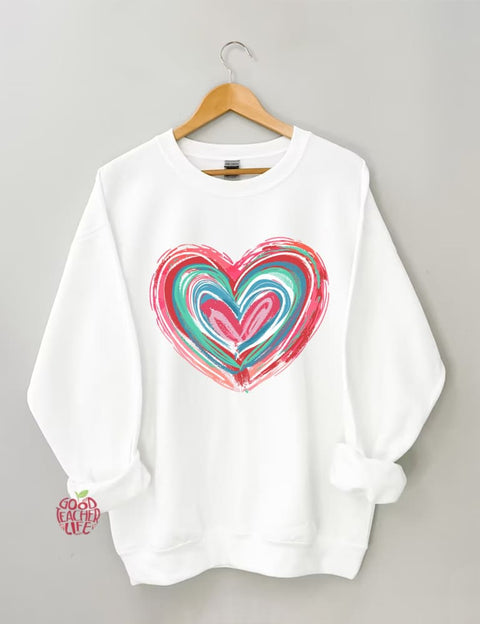 Valentines Day Heart Sweatshirt