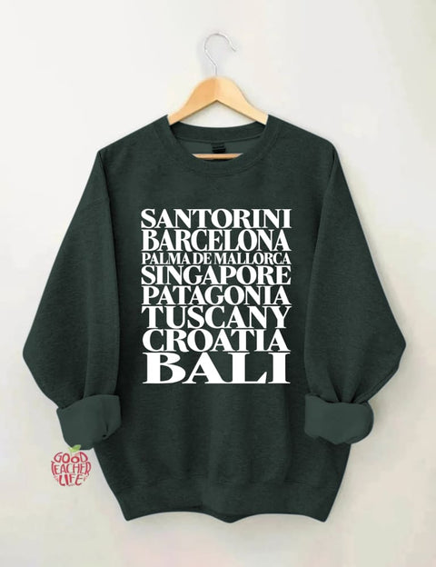 Travel Cities Vacation Sweatshirt