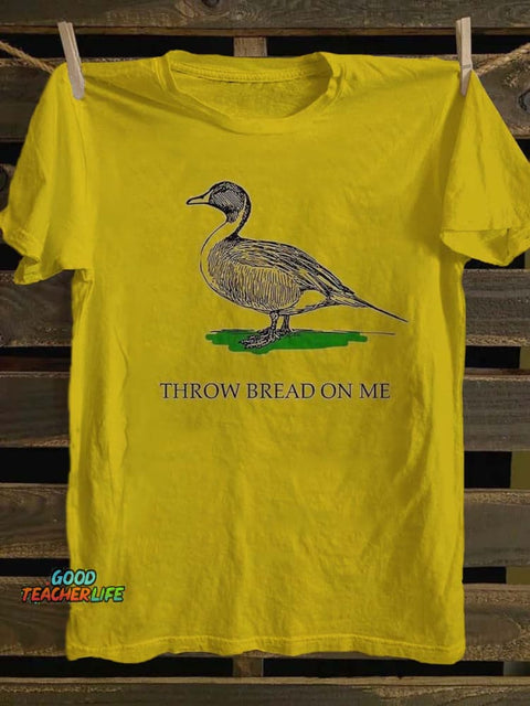 Funny Duck Print Casual Short Sleeve T-Shirt