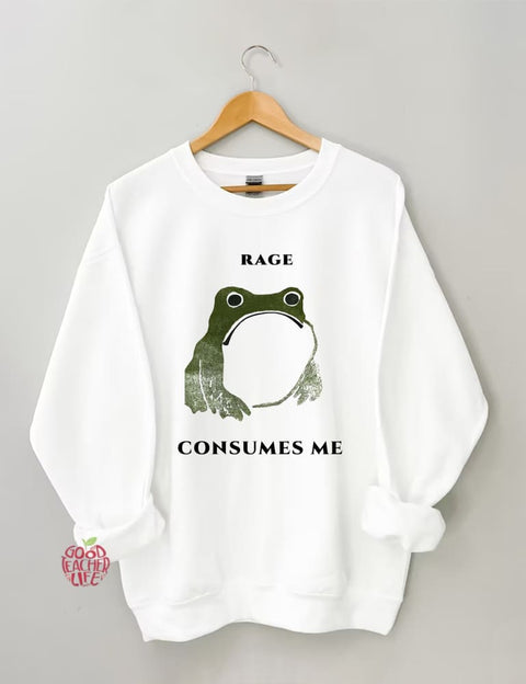 Rage Consumes Me Frog Sweatshirt