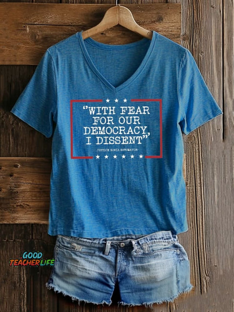 Women's Casual Loose Support Justice T-Shirt