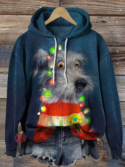 Christmas Dog Casual Hoodie Sweatshirt