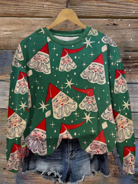 Women's Merry Christmas Santa Printed Sweatshirt