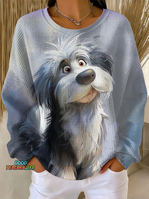 Women's Dog Print Casual Sweatshirt