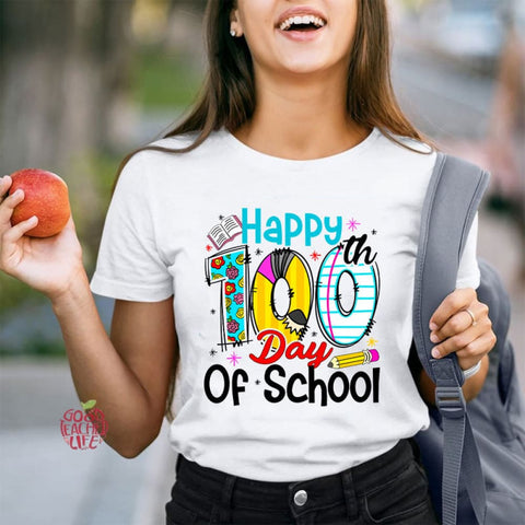 Happy 100th Day Of School Teacher T-Shirt