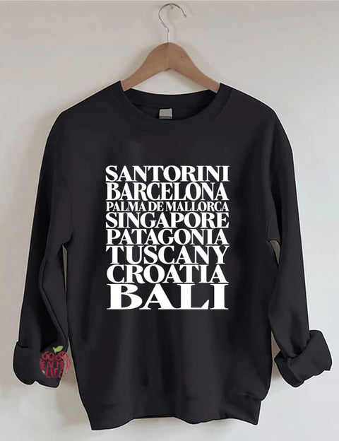 Travel Cities Vacation Sweatshirt