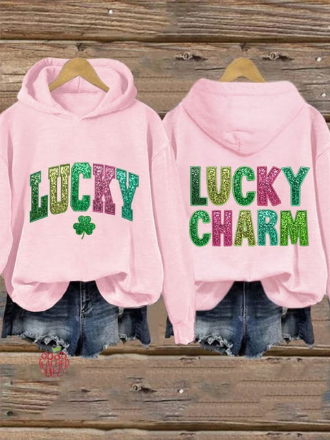 Women'S Lucky Clover St Patrick's Day Print Casual Sweatshir