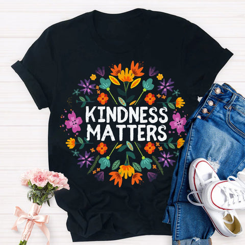 Be Kind Boho Floral Kindness Matters T-Shirt