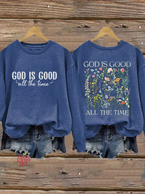 Women's Faith Print Crew Neck Sweatshirt