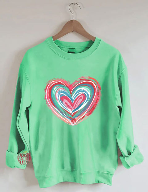 Valentines Day Heart Sweatshirt