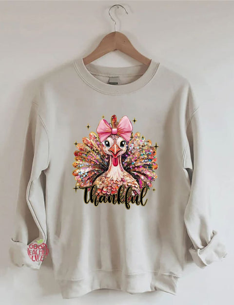 Colorful Glitter Turkey Sweatshirt