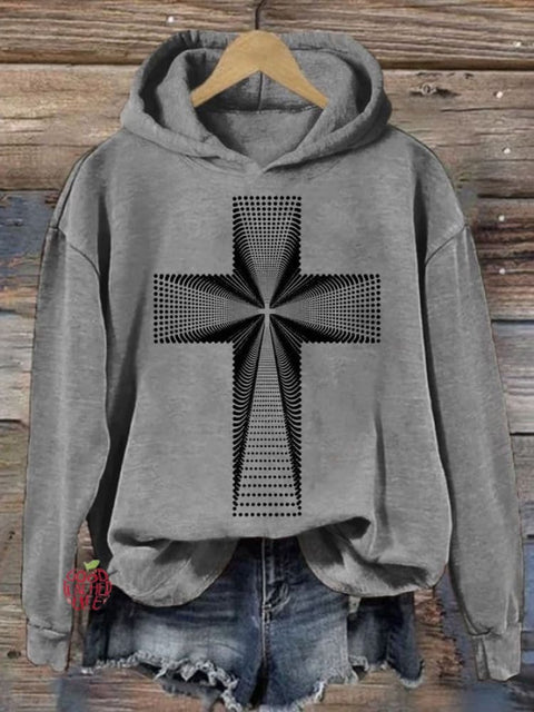 Women's 3D Cross Print Sweatshirt