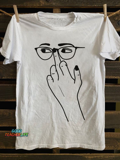Pupiloves Glasses Finger Classic T-shirt