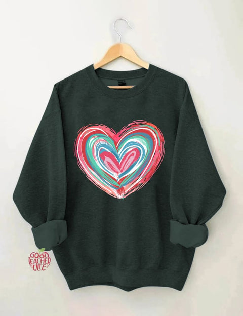 Valentines Day Heart Sweatshirt