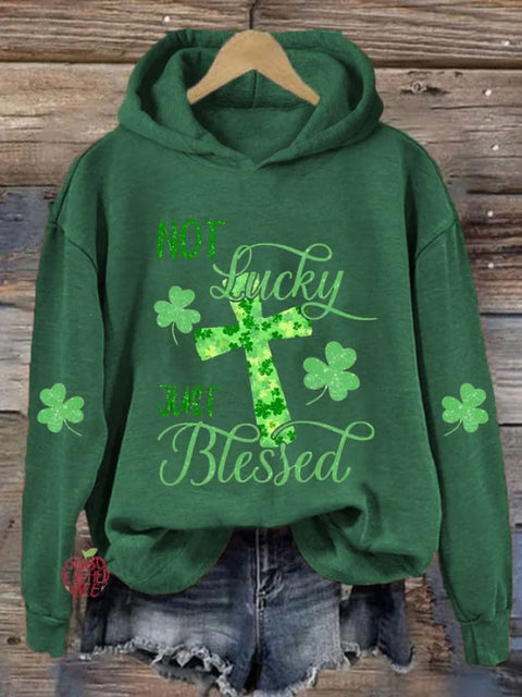 Women's St. Patrick's Day Printed Hat Sweatshirt