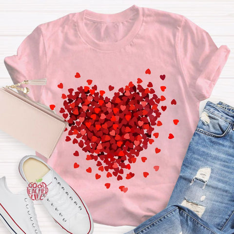 Let Love Fill Your Heart Teacher T-Shirt