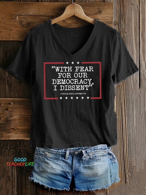 Women's Casual Loose Support Justice T-Shirt