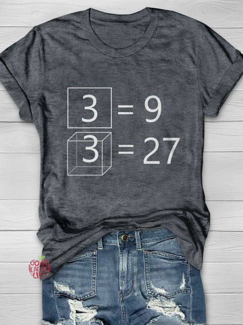 Math Pun for Women Men Print Short Sleeve T-shirt