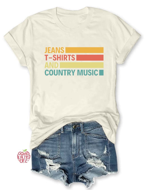 Jeans T-shirts And Country Music T-Shirt