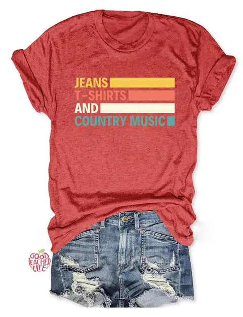 Jeans T-shirts And Country Music T-Shirt