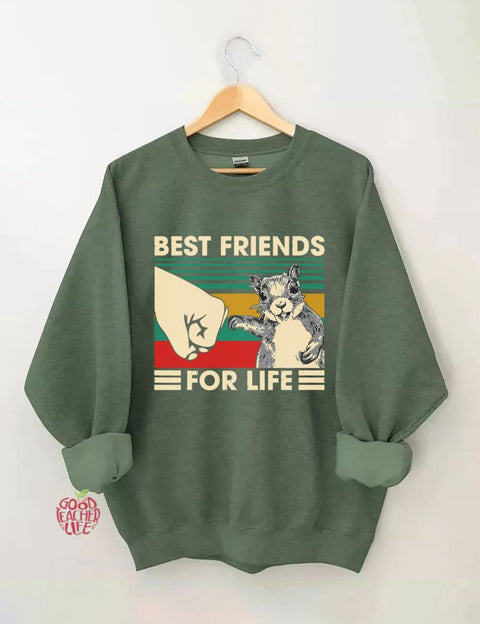 Best Friends For Life Squirrel Lover Sweatshirt