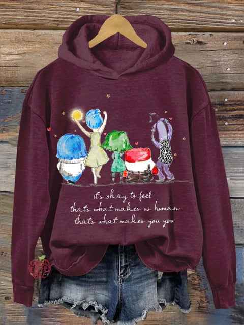 Mental Health Suicide Prevention Art  Print Casual Sweatshirt