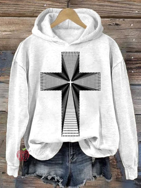 Women's 3D Cross Print Sweatshirt