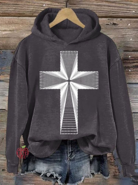 Women's 3D Cross Print Sweatshirt