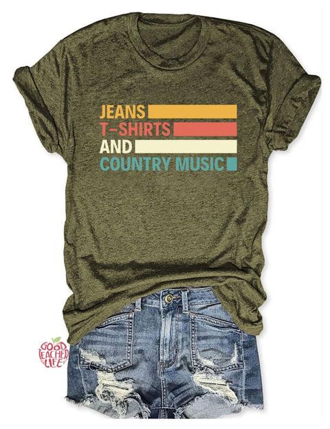 Jeans T-shirts And Country Music T-Shirt